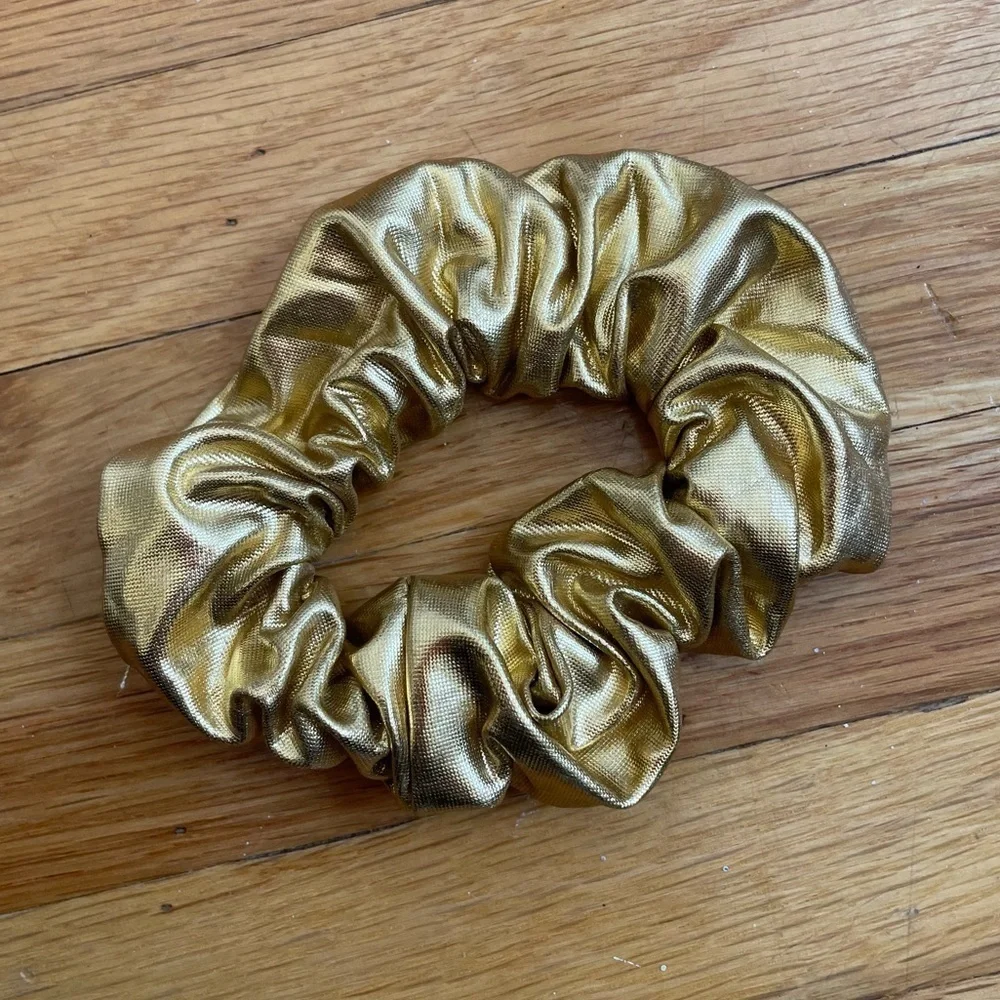 4/$25 Metallic Gold and Silver Scrunchies 2 Pack